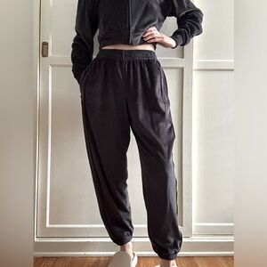 SKIMS velour track pants/joggers black size S (SET AVAILABLE)